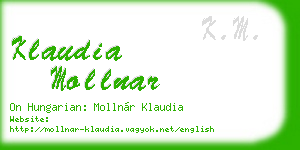 klaudia mollnar business card